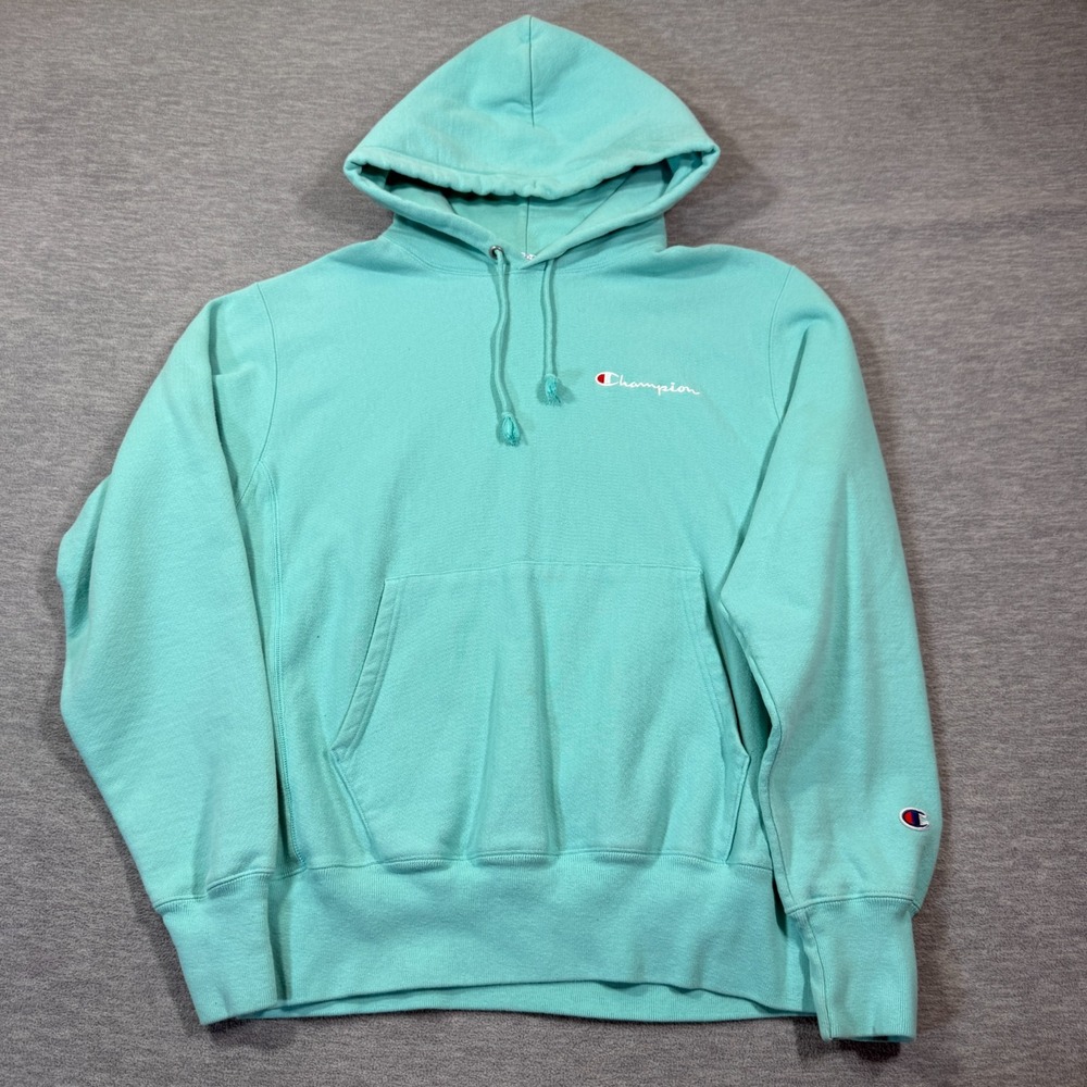 Champion Hoodies & Sweatshirts Men Medium Blue Pullover Reverse Weave Hoodie
